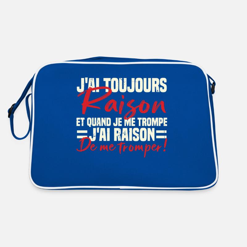 I am always right to be wrong, Humor, couple Retro Bag