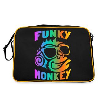 Funny Monkey - Retro Bag - black/gold - Back