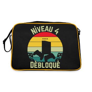 Niveau 4 Débloqué - Sac Retro - noir/or - Dos