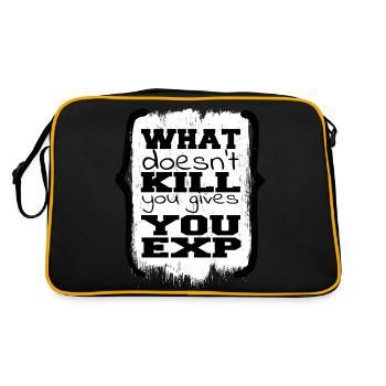 sayings present idea gaming community video games - Retro Bag - black/gold - Back