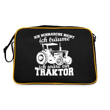 Don't snore, I dream I'm a tract - Retro Bag - black/gold - Back
