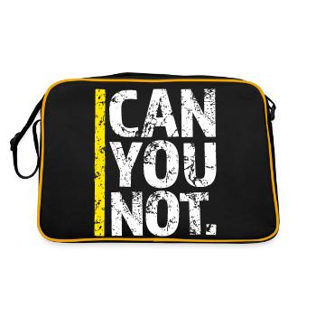 Can You Not Quote Funny Sarcastic Saying Joke - Retro Bag - black/gold - Back