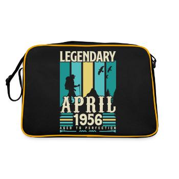 cadeau Anniversaire Avril 1956, Vintage avril 1956 - Sac Retro - noir/or - Dos