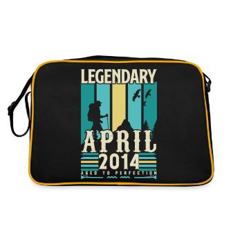 April 2014 Jubiläumsgeschenk, Jahrgang April 2014 - Retro Tasche - Schwarz/Gold - Hinten