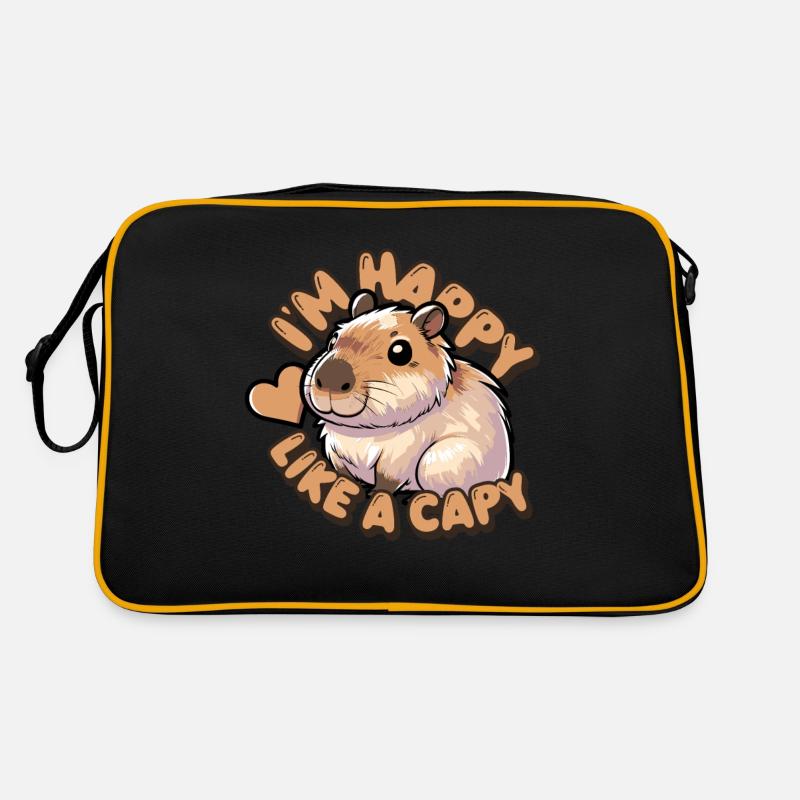 I'm happy like a capy - funny capybara shirt Retro Bag