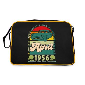 anniversaire avril 1956, Avril 1956, April 1956. - Sac Retro - noir/or - Dos