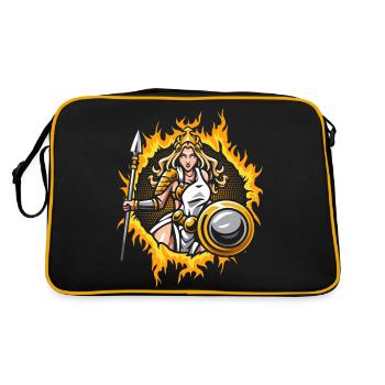 Athéna avec demi-teinte fond de feu doré - Sac Retro - noir/or - Dos