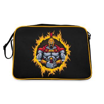 Spartiates avec fond de feu en demi-teinte - Sac Retro - noir/or - Dos