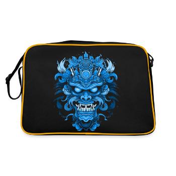 Fantasy Dragon Anime Dragon Head Mythical reptile - Retro Bag - black/gold - Back