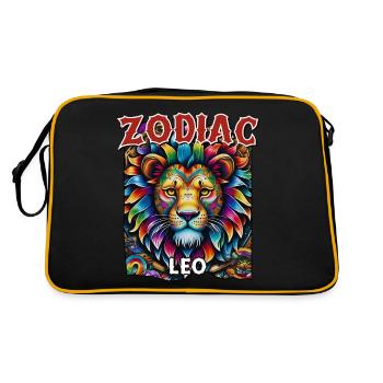 Zodiaque Lion alias signe du zodiaque Lion - Sac Retro - noir/or - Dos