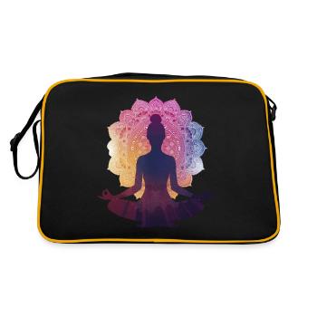 Silence dans la pose : une silhouette de yoga avec Manda - Sac Retro - noir/or - Dos