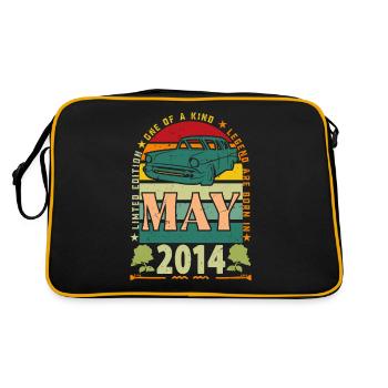 Mai 2014, Mai 2014, Mai 2014. - Retro Tasche - Schwarz/Gold - Hinten
