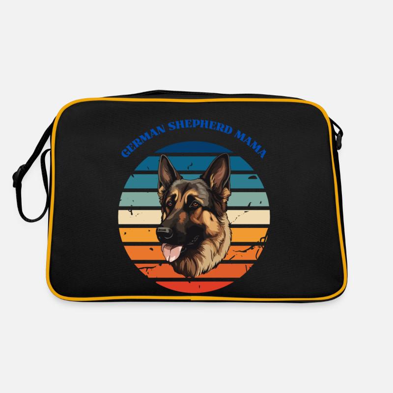 Deutscher Schäferhund Mama Retro Tasche