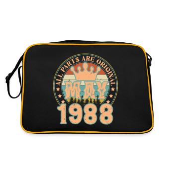 May 1988. May 1988 Birthday Gift. May 1988 - Retro Bag - black/gold - Back