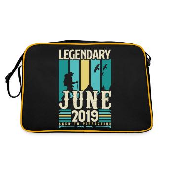 cadeau Anniversaire Juin 2019, Vintage juin 2019. - Sac Retro - noir/or - Dos