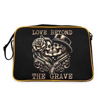 AMOUR ÉTERNEL : L’AMOUR AU-DELÀ DE LA TOMBE ART DU CRÂNE - Sac Retro - noir/or - Dos
