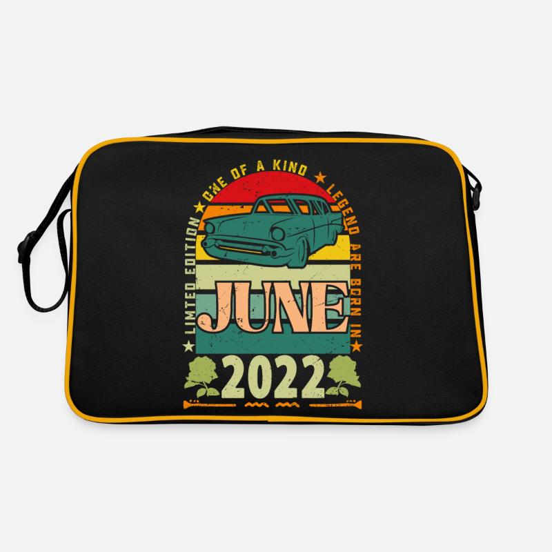 Geburtstagsgeschenk Juni 2022. Juni 2022 Juni 2022 Retro Tasche