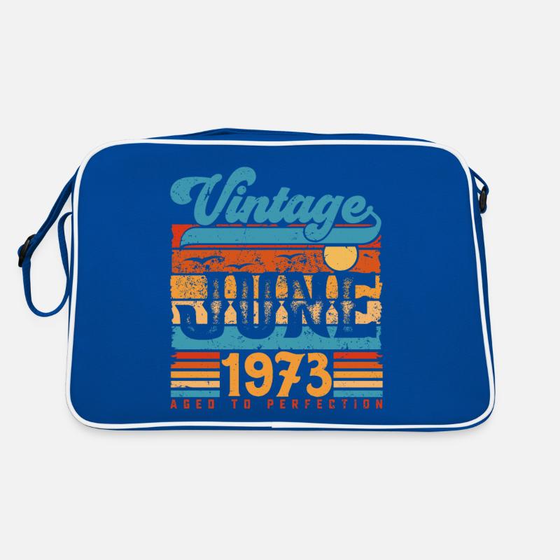 Juni 1973, Vintage-Jubiläumsgeschenk Juni 1973. Retro Tasche