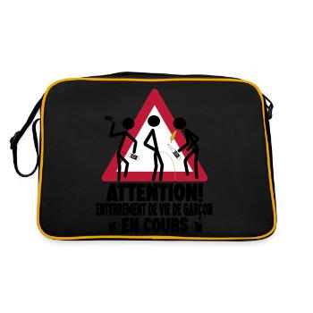 Bachelor Party Team Bachelorette Party Groom Humor - Retro Bag - black/gold - Back