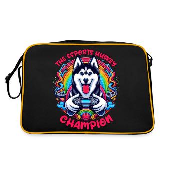 Power Play Pup - The Esports Husky Champion - Retro Bag - black/gold - Back