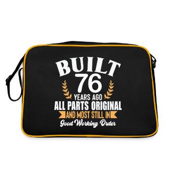 Baujahr vor 76 Jahren Alle Teile Original-Outfit 76. - Retro Tasche - Schwarz/Gold - Hinten