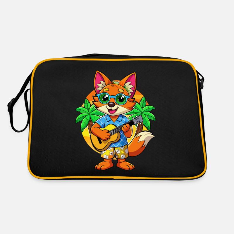 Funny Fox Cartoon Summer Beach Sunglasses Guitar Retro Bag