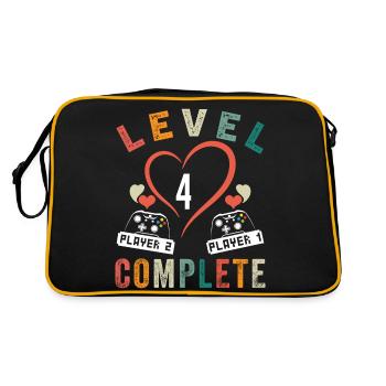 Level 4 Complete 4eme Anniversaire 4 ans Mariage - Sac Retro - noir/or - Dos