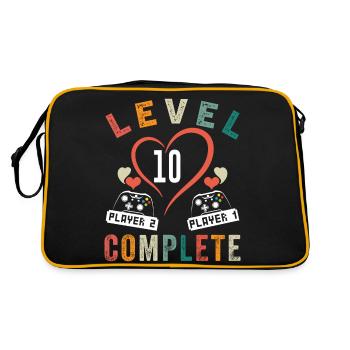 Level 10 Complete 10th Anniversary 10 Years Wedding - Retro Bag - black/gold - Back