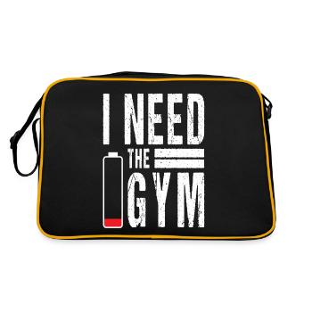 J’ai besoin du Gym Fitness Studio Sport Spruch - Sac Retro - noir/or - Dos