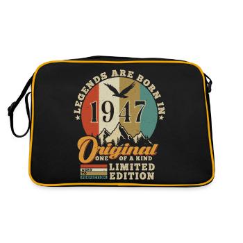 Original 1947 Birthday Gift 1947 Authentic - Retro Bag - black/gold - Back