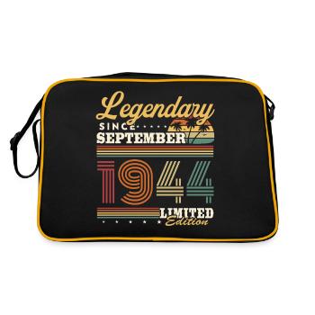 Legendär seit September 1944 Jahrgang Geburtstag - Sac Retro - noir/or - Dos