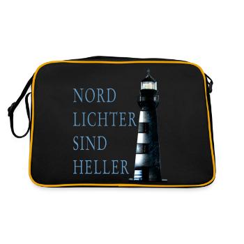 Aurores boréales avec phare - Sac Retro - noir/or - Dos