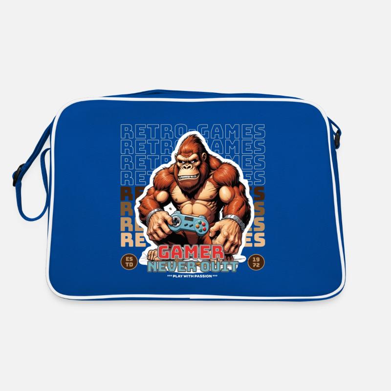 Retro Gamer Gorilla with Controller Console Games Retro Bag