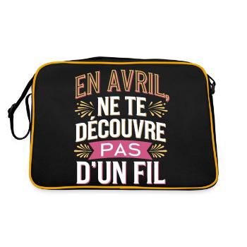 En avril, ne te découvre pas d’un fil - Sac Retro - noir/or - Dos
