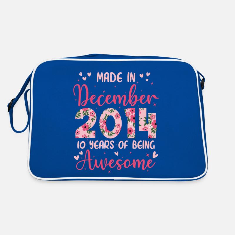 Dezember 2014 10-jähriges Jubiläum für Mädchen Retro Tasche