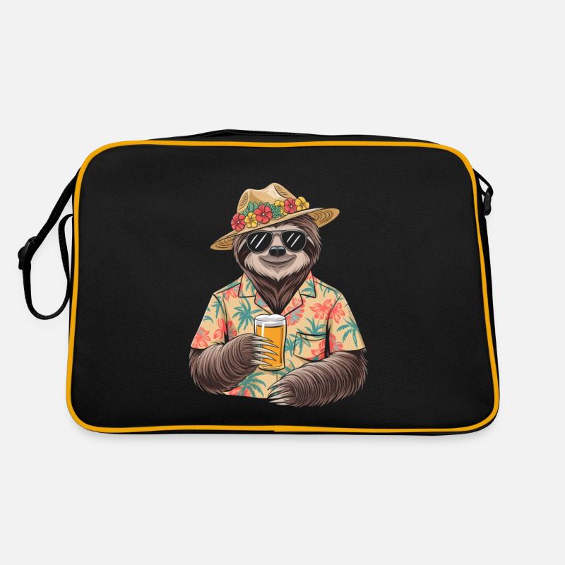 Faultier Bier Retro Tasche