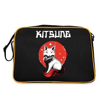 Manga Kitsune Renard Anime Kumiho Masque Manga Otaku - Sac Retro - noir/or - Dos