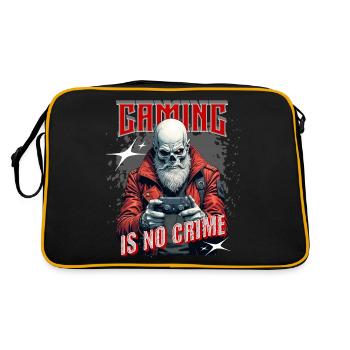 Gaming Is Not A Crime – Gamer Statement for - Retro Bag - black/gold - Back