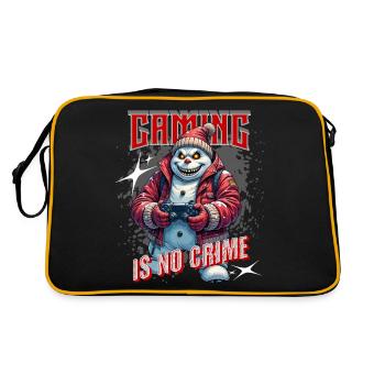 Gaming Is Not A Crime – Gamer Statement for - Retro Bag - black/gold - Back