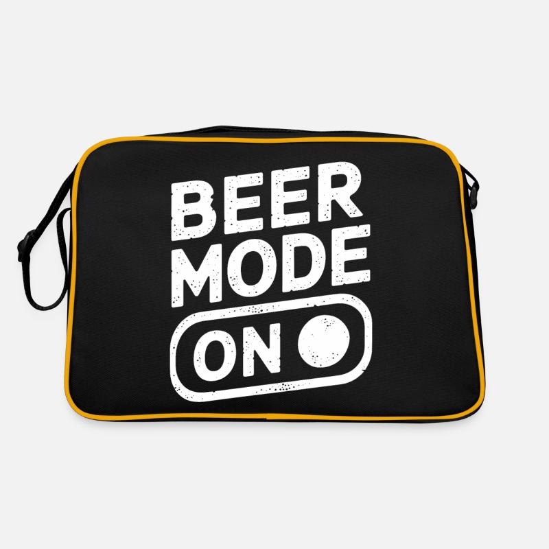 Beer Mode On Bierspruch Trinkspruch Retro Tasche