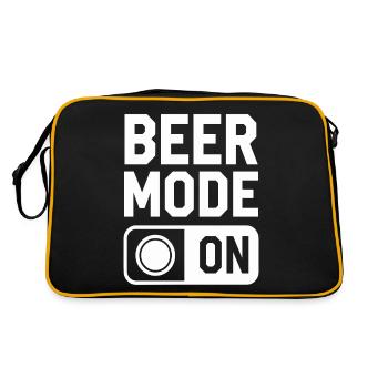 Beer Mode On Beer Saying - Retro Bag - black/gold - Back