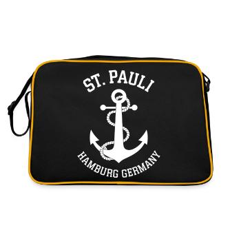 St. Pauli Hamburg Anker Reeperbahn - Sac Retro - noir/or - Dos
