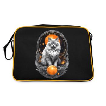 Futuristic Ragdoll Cat – Sci-Fi Cat - Retro Bag - black/gold - Back