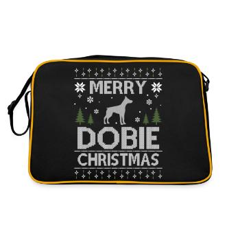 Merry Dobie Christmas Dogs Ugly Christmas Dogs - Sac Retro - noir/or - Dos