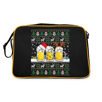 Pull de Noël moche avec Beer Ugly Christmas - Sac Retro - noir/or - Dos
