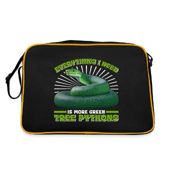 Green Tree Python - Retro Bag - black/gold - Back