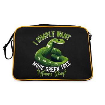 Green Tree Python - Retro Bag - black/gold - Back