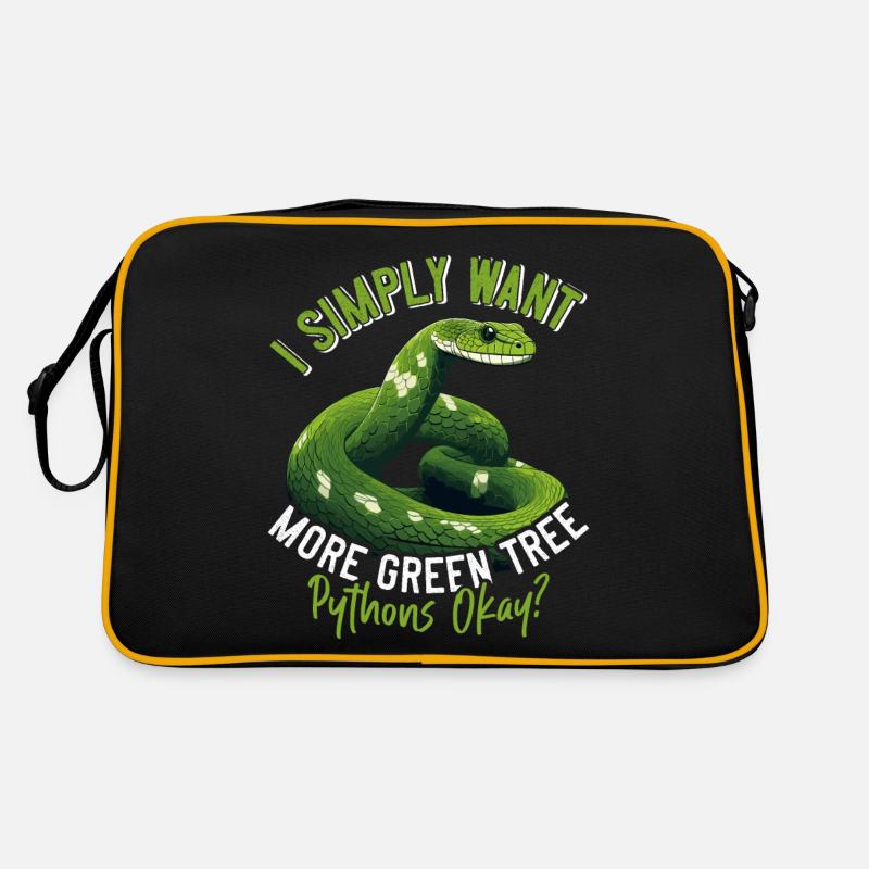 Green Tree Python Retro Bag