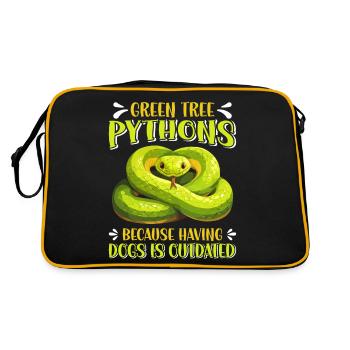 Green Tree Python - Retro Bag - black/gold - Back
