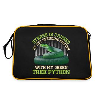 Green Tree Python - Retro Bag - black/gold - Back